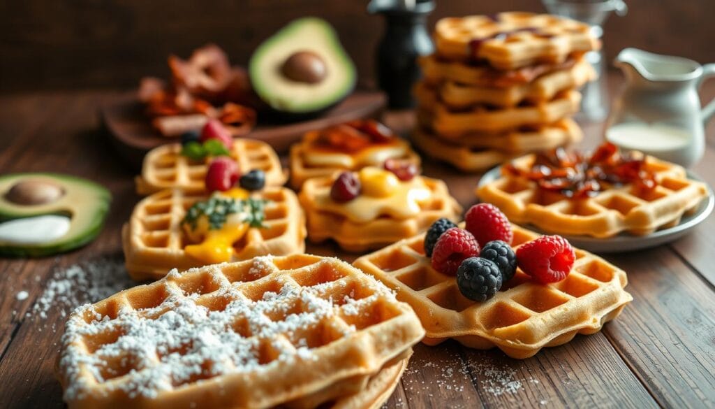 Keto waffle variations