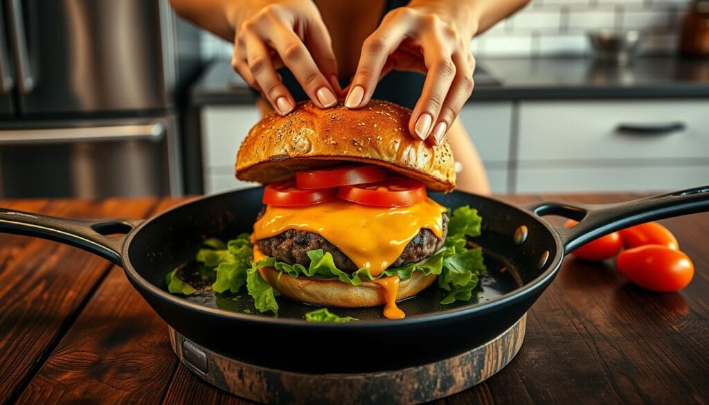 burger cooking