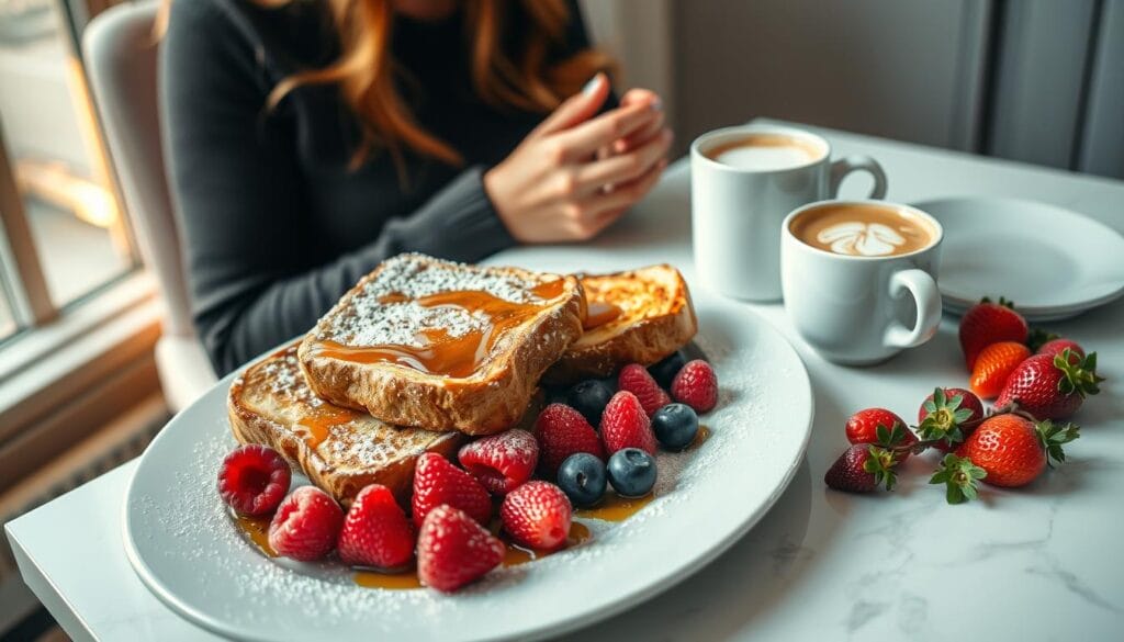 presentation and perfect pairings for french toast