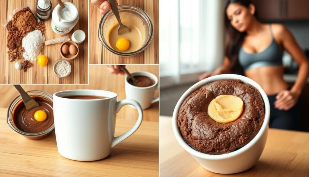 step-by-step mug cake instructions