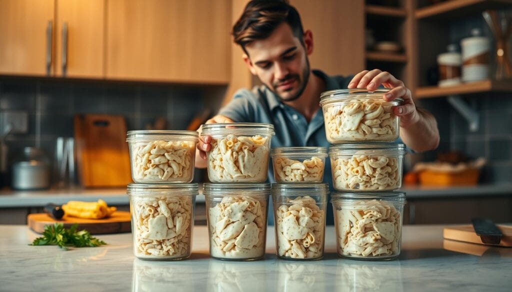 chicken alfredo storage