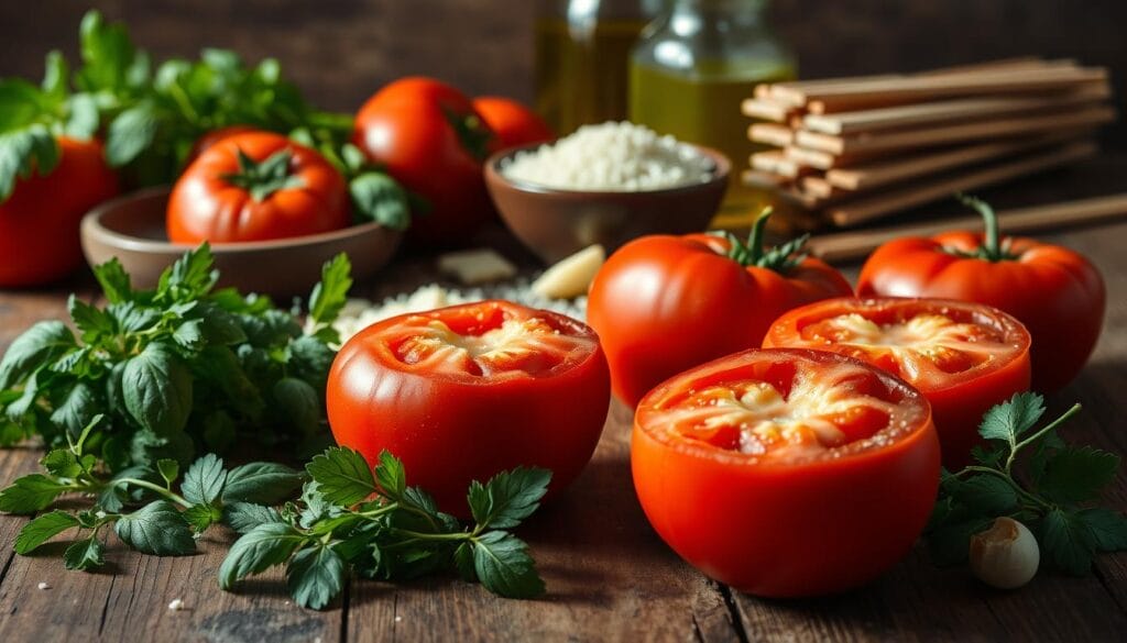 ingredients for stuffed tomatoes